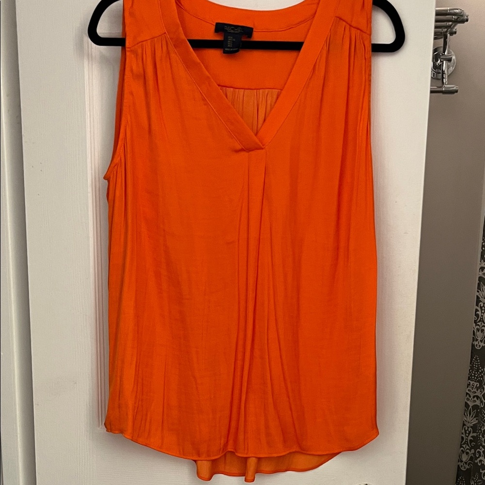Rachel Zoe Vibrant Orange V-Neck Camisole